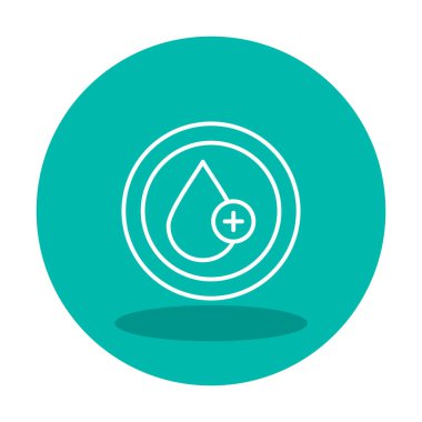 Kan damlası ağ simgesi, vektör illüstrasyonu 