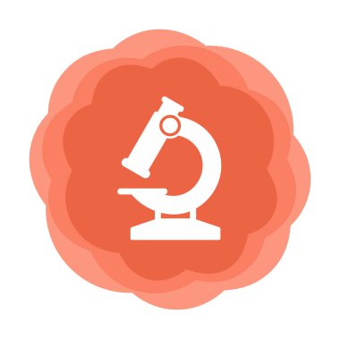 Mikroskop. Web simgesi vektör illüstrasyonu