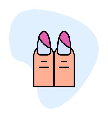 iki çivi web simgesi, vektör illüstrasyonu 