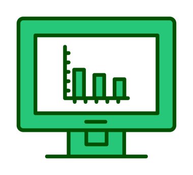 Basit Analitik simge, vektör illüstrasyonu
