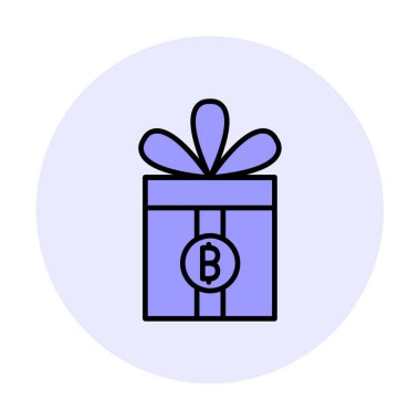 Basit bitcoin simgesi, vektör illüstrasyonu