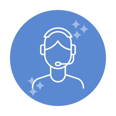 Vektör olarak Müşteri Hizmetleri Ajanı simgesi. logotype