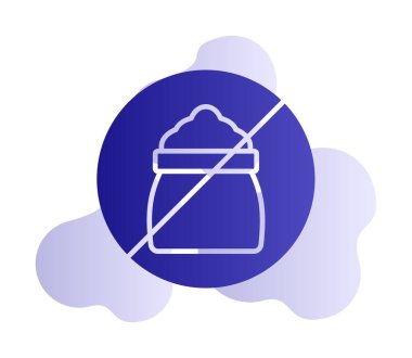 Şeker işareti yok, vektör illüstrasyonu  