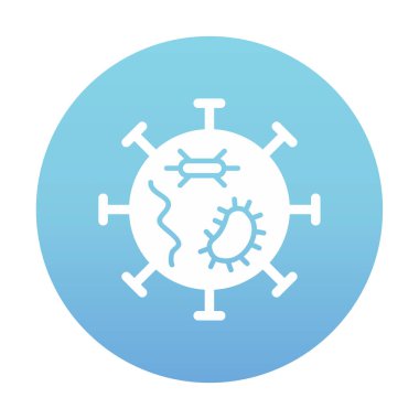 covid-19 parçacık işareti, vektör çizimi, virüs simgesi