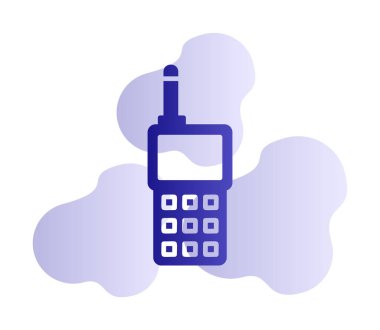 walkie talkie modern ikon vektör çizimi                                