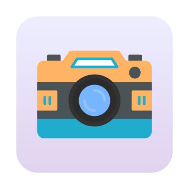 fotoğraf makinesi ikon vektör illüstrasyonu                      