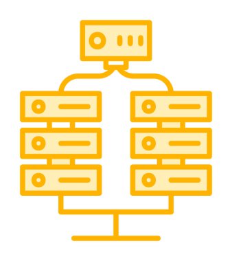 Ağ sunucu simgesinin vektör illüstrasyon tasarımı