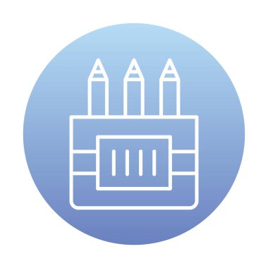 Renkli Kalem simgesi vektör illüstrasyonu