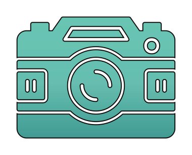 fotoğraf makinesi ikon vektör illüstrasyonu                      
