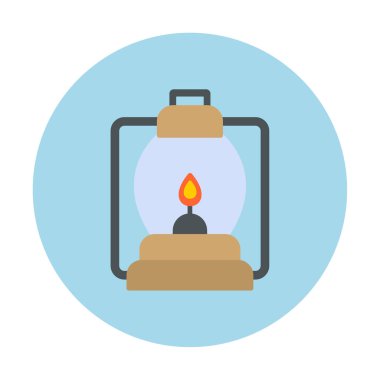 fener düz simgesi, vektör illüstrasyonu 