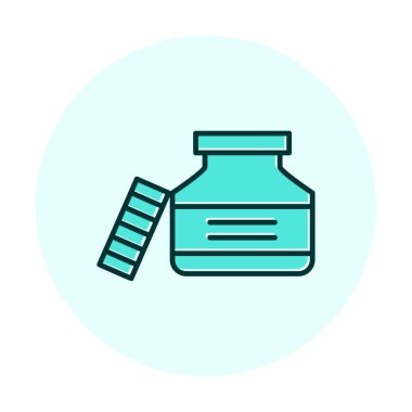 Mürekkep kavanozu simgesinin vektör çizimi 