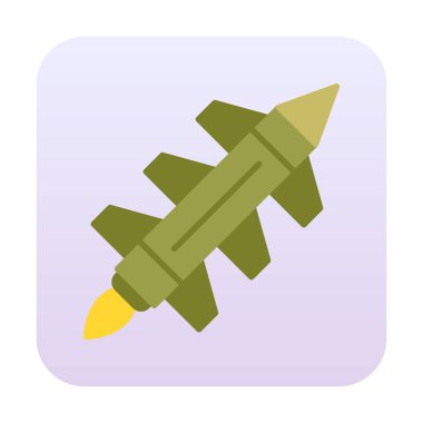 Füze roket ikonu vektör çizimi tasarımı