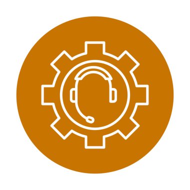 düz Arama Servisi vektör simgesini ayarlıyor 