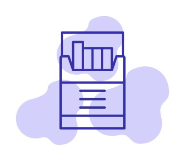 Sigara Kutusu Web simgesi, vektör illüstrasyonu 