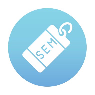 sem etiket simgesi, vektör illüstrasyonu  