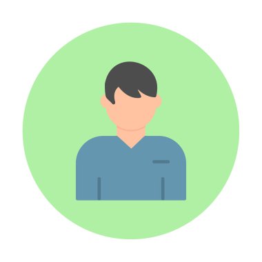 Erkek kullanıcı simgesi. Vektör çizim