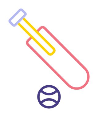 Basit kriket simgesi vektör çizimi.