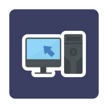 kişisel bilgisayar simgesi, vektör illüstrasyonu basit tasarım