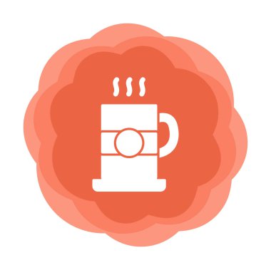 çay fincanı simgesi, vektör illüstrasyonu