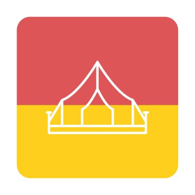 kamp çadırı ikonu vektör illüstrasyonu