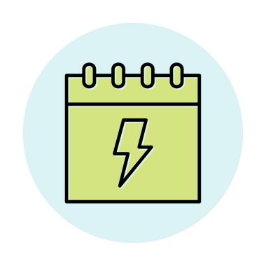 Takvim simgesi, vektör illüstrasyonu basit tasarım