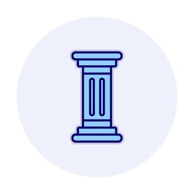 Sütun düz simgesinin vektör illüstrasyonu