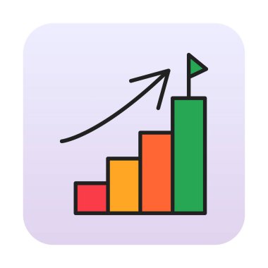 büyüyen grafik simgesi, vektör çizim