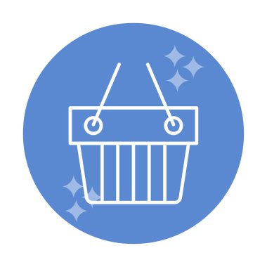 Alışveriş arabası ikon vektör illüstrasyonu 