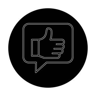 başparmak yukarı Web simgesi, vektör çizim                   