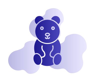  Oyuncak Ayı simgesi vektörü, illüstrasyon