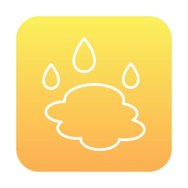 Su damlaları ve su birikintisi ikonu, veteriner illüstrasyonu 