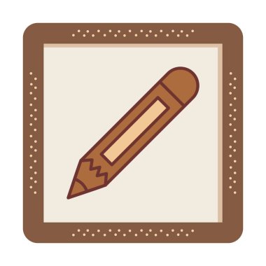 düz kalem simgesi basit illüstrasyon