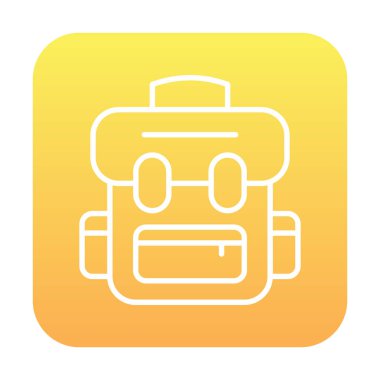 sırt çantası simgesi vektör illüstrasyonu