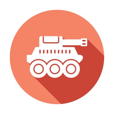  Basit askeri tank vektör simgesi 