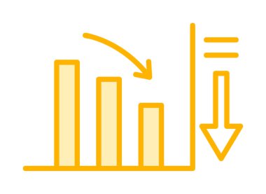 Basit grafik simgesi, vektör illüstrasyonunu azalt