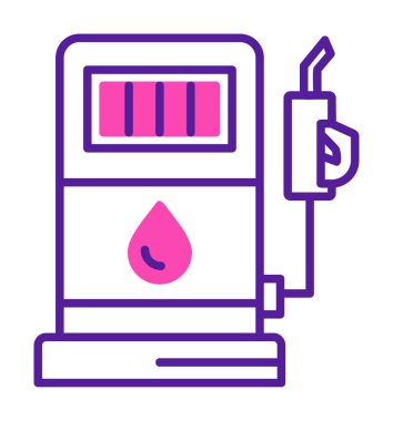 Basit Düz Yakıt ikonu vektör çizimi