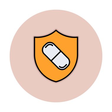 medical shield icon vector illustration 