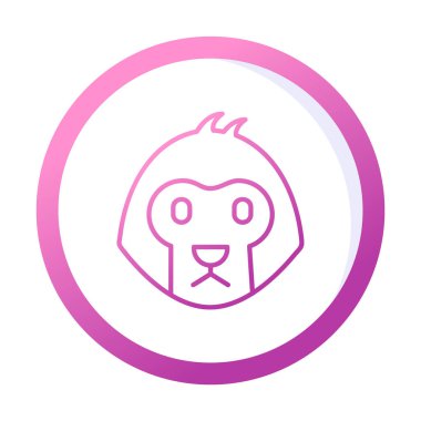 Basit maymun yüzü resimlemesi  