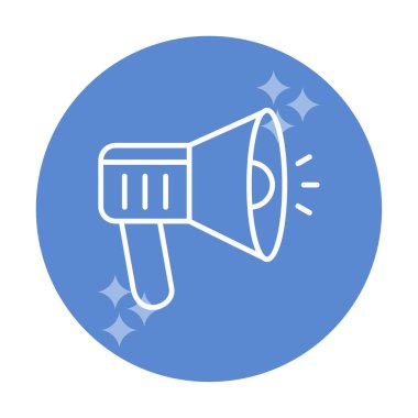 megafon ikonu. Hoparlör vektör illüstrasyonu. düz dizayn