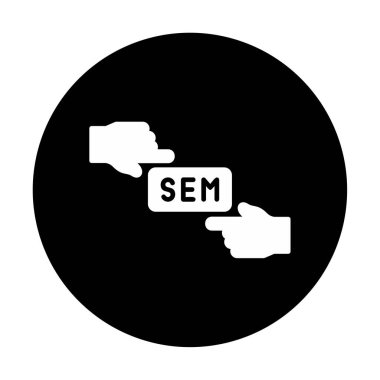 Basit düz Sem simgesi vektör illüstrasyon tasarımı