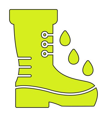 Basit Rainboot simgesi, vektör illüstrasyonu