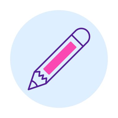 düz kalem simgesi basit illüstrasyon