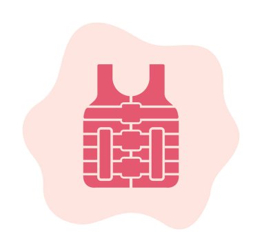 Güvenlik Yelekleri simgesi, vektör illüstrasyonu basit tasarım