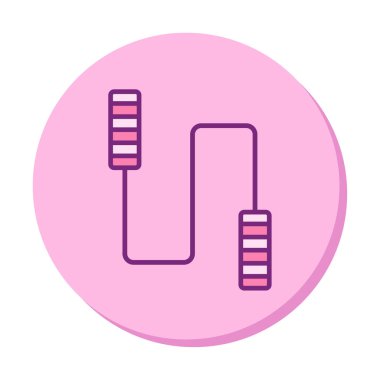 İp sporu ikonunu atlıyorum. Vektör illüstrasyonu 