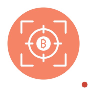 Bitcoin ve hedef. Web simgesi tasarımı