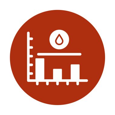 Şeker seviyesi grafik simgesi, vektör illüstrasyonu  