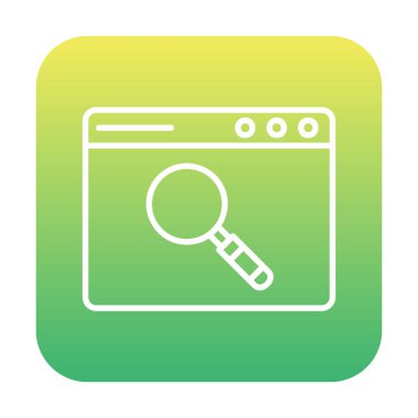 Basit Tarayıcı Arama simgesi, vektör illüstrasyonu