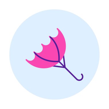 şemsiye simgesi vektör illüstrasyonu 