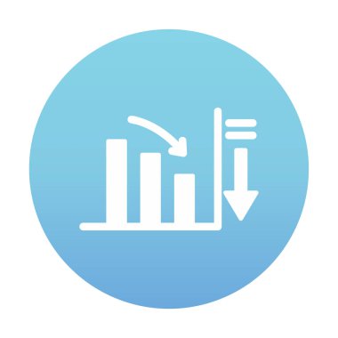 Basit grafik simgesi, vektör illüstrasyonunu azalt