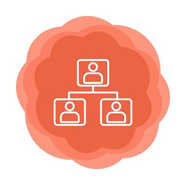 takım ağ simgesi, vektör illüstrasyonu 